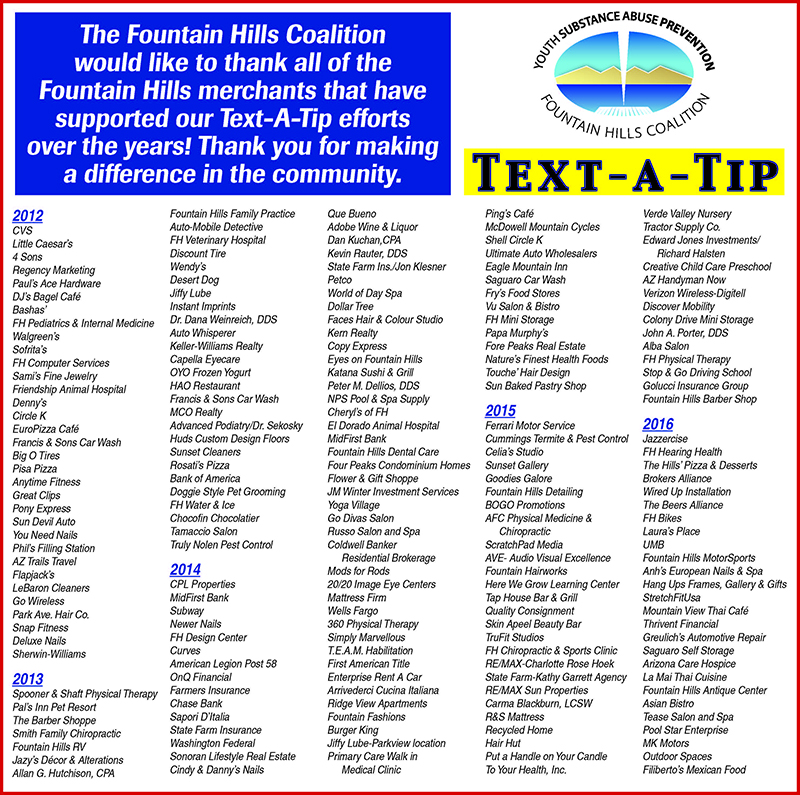Fountain Hills Coalition Text A Tip